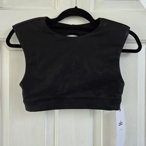 NWT Alo Yoga Super Shine Flash Sports Bra S Black